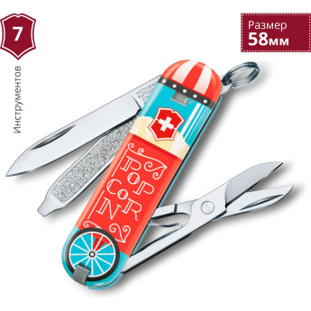 Нож-брелок Victorinox Classic Let It Pop, арт. 0.6223.L1910