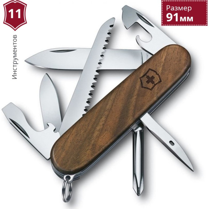 Перочинный нож Victorinox Hiker 1.4611.63, рукоять из ореха