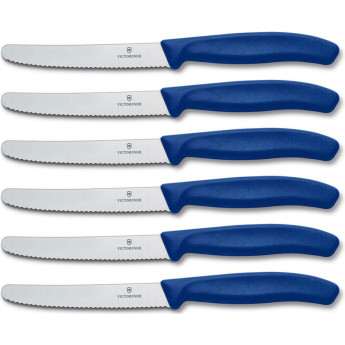 Набор из 6 столовых ножей Victorinox Swiss Classic, синий (6.7832.6)