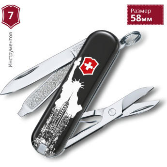 Нож-брелок Victorinox Classic 0.6223.L1803 New York