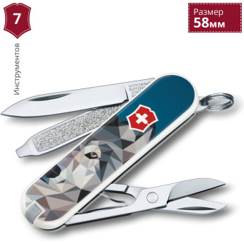 Нож-брелок Victorinox Classic Wolf Is Coming Home 0.6223.L1704